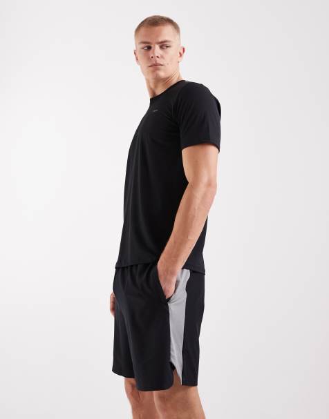 CAPO active performance logo t-shirt and shorts co-ord in black - view 1
