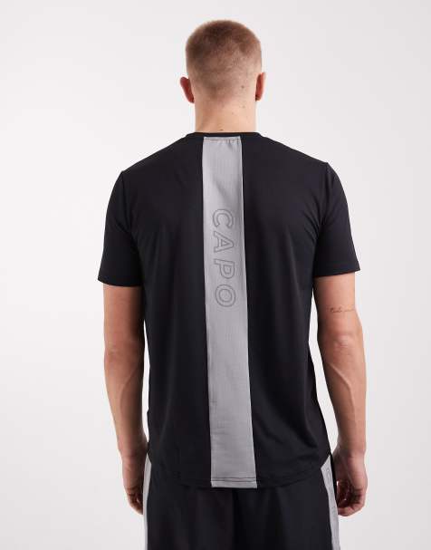 CAPO - Active Performance - T-shirt met logoprint op de achterkant in zwart - view 1