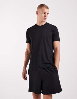 Capo Active Performance T-shirt With Logo Back Print In Black