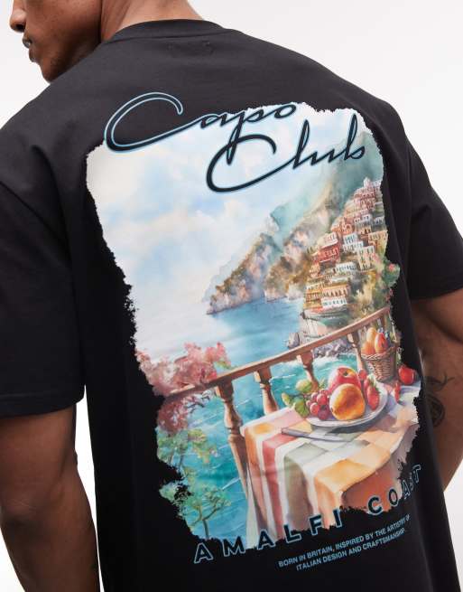 CAPO - Amalfi - T-shirt imprimé au dos - Noir, 4 de 5