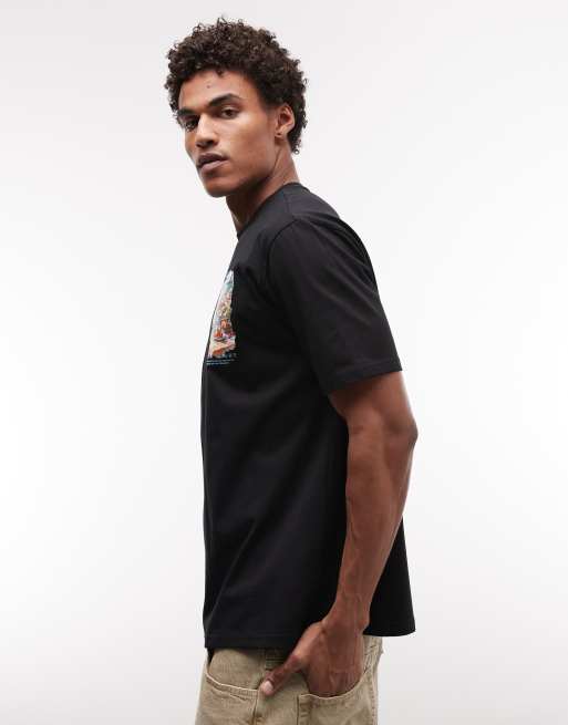 CAPO - Amalfi - T-shirt met print op de achterkant in zwart, 5 van 5