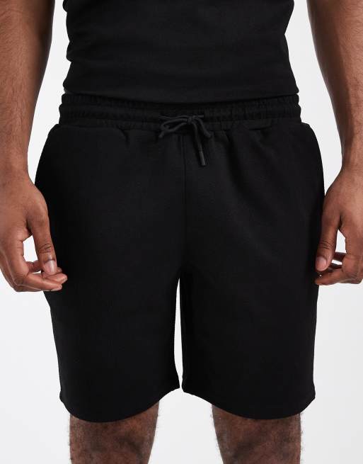 CAPO aztec textured shorts co-ord in black, 5 of 5
