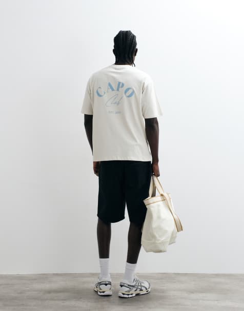 CAPO - Beach Club - T-shirt avec logo imprimé au dos - Écru - view 1