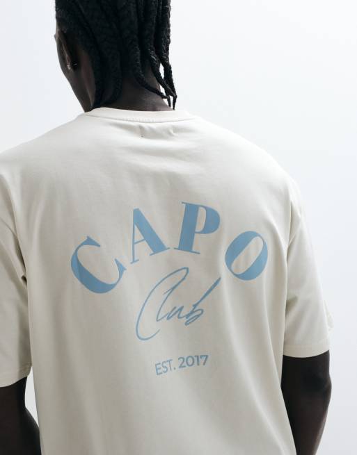 CAPO - Beach Club - T-shirt avec logo imprimé au dos - Écru, 5 de 5