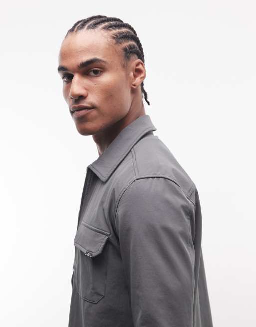 CAPO - Camicia giacca cargo multitasche antracite, 4 di 5