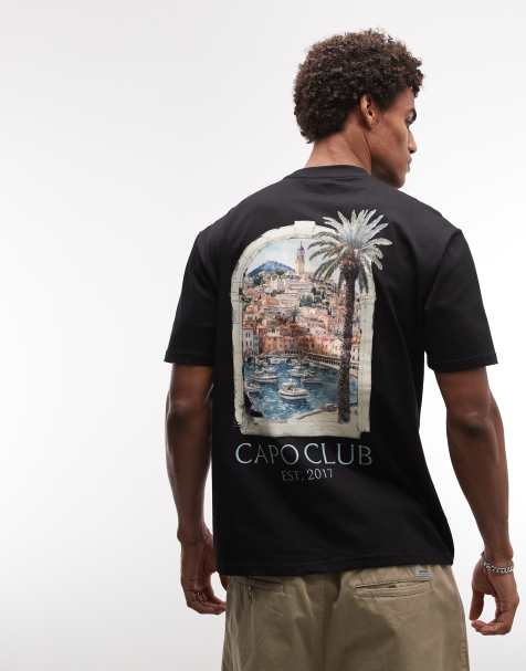 CAPO - Camiseta negra con estampado de barco en la espalda - view 1