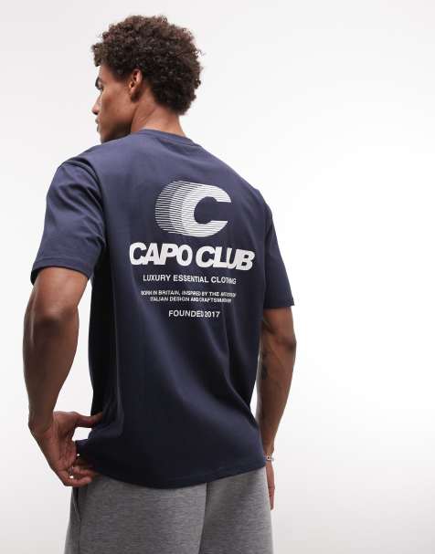 CAPO – Club Speed – Marinblå t-shirt med tryck baktill - view 1