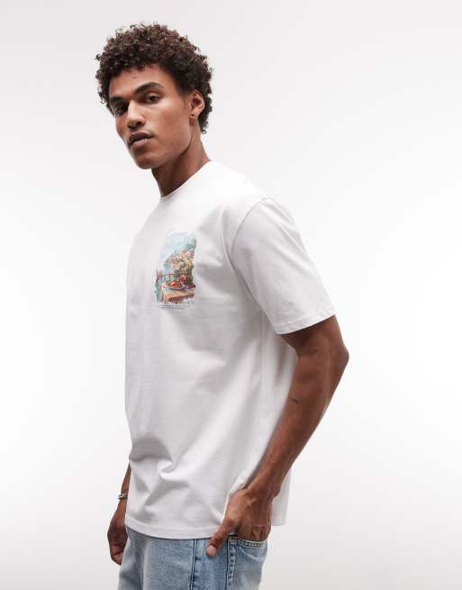 CAPO - Hvid T-shirt med Amalfi-print på ryggen, 5 af 5