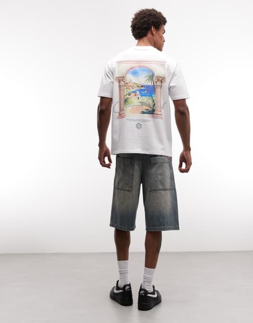 CAPO - Hvid T-shirt med Mykonos-print på ryggen, 2 af 5