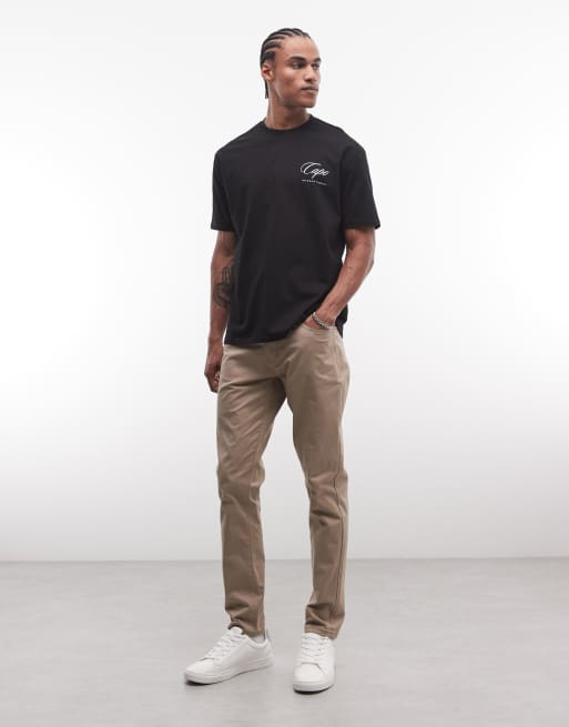 CAPO international logo back print t-shirt in black, 5 of 5