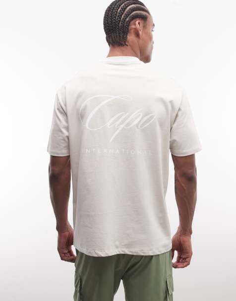 CAPO - International - T-shirt avec logo imprimé au dos - Beige - view 1
