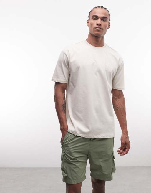 CAPO International - T-shirt beige con stampa del logo sul retro, 2 di 5