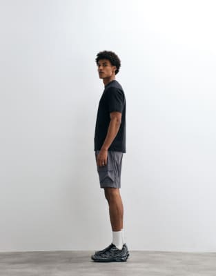 Leichte Cargo-Shorts in Dunkelgrau Grau W33-34