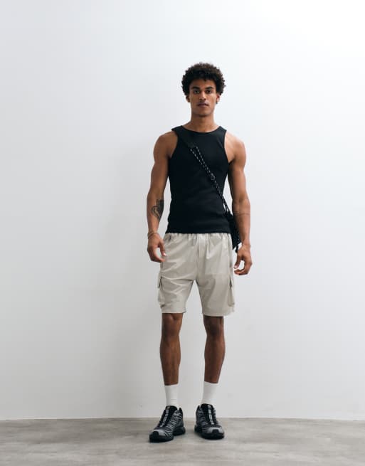 CAPO lightweight cargo shorts in stone, 4 of 5