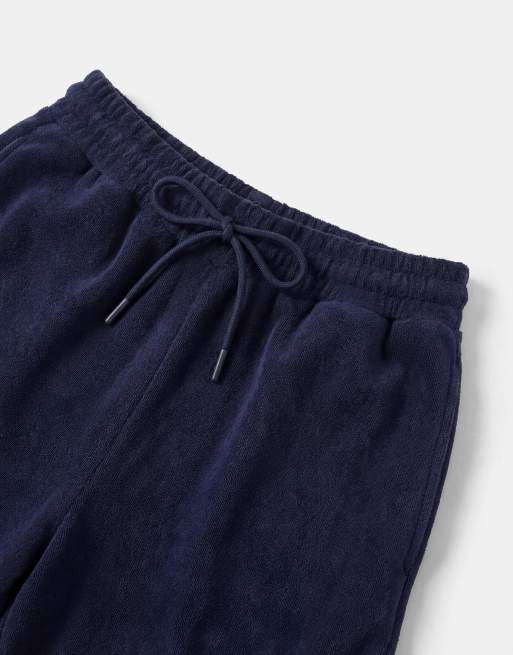 CAPO – Marinblå, öppna shorts i frotté, del av set, 8 av 9