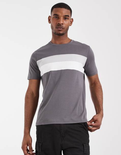 CAPO mercerised t-shirt in grey stripe - view 1