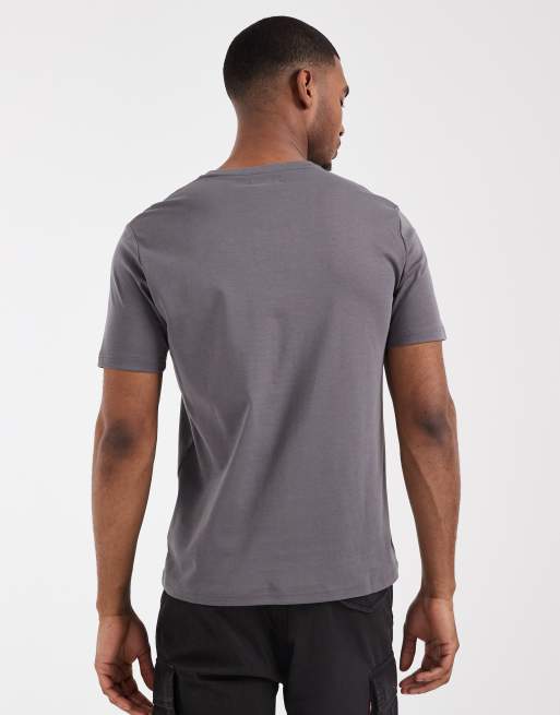 CAPO mercerised t-shirt in grey stripe, 5 of 5