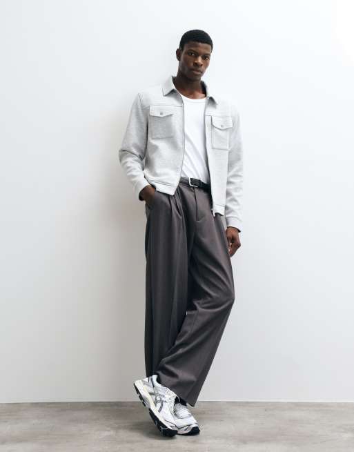 CAPO Nick interlock overshirt in grey, 2 of 5
