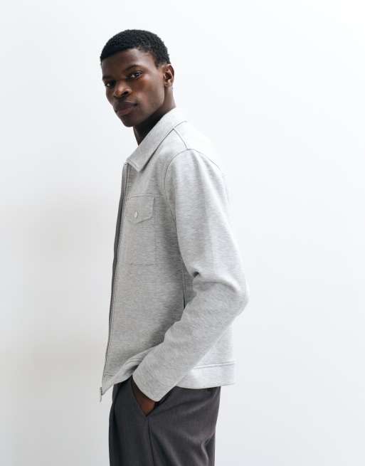 CAPO Nick interlock overshirt in grey, 3 of 5