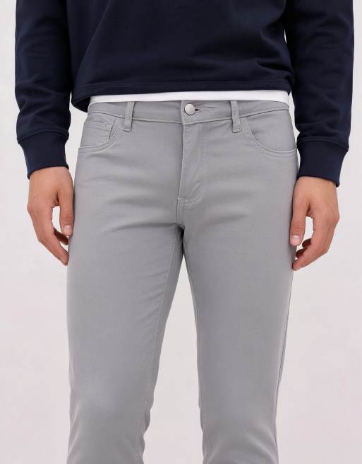 CAPO pantalon chino droit en coton mélangé gris, 9 de 10