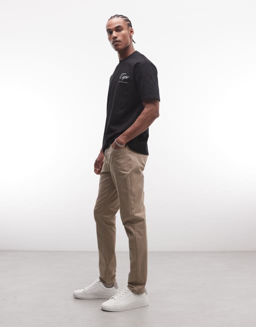 CAPO - Pantalon chino slim - Grège, 2 de 5