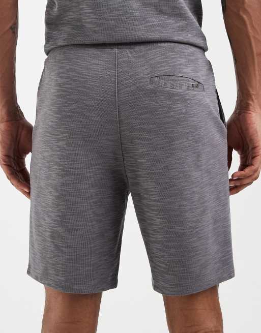 CAPO - Pantaloncini in jersey fiammato antracite in coordinato, 4 di 5