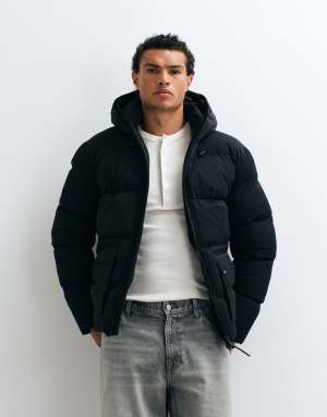 Capo premium puffer jacket in black