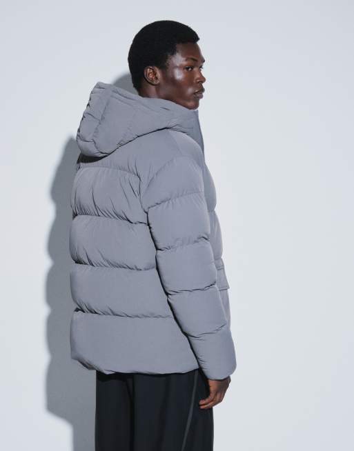 Capo premium puffer jacket in charcoal, 3 of 5