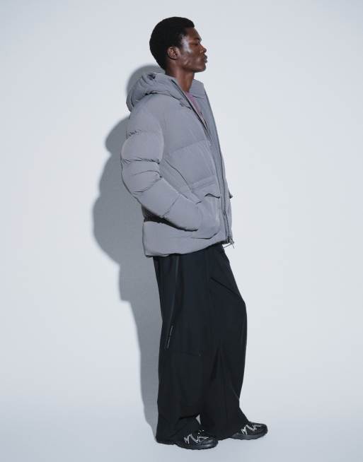 Capo premium puffer jacket in charcoal, 4 of 5