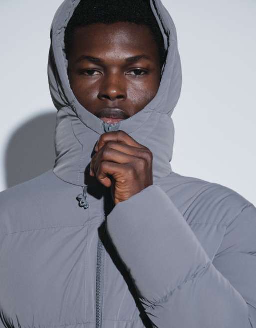 Capo premium puffer jacket in charcoal, 5 of 5