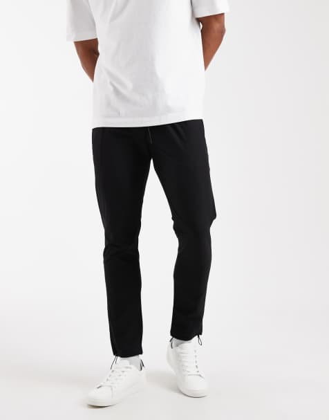 CAPO premium technical nylon slim pants in black - view 1