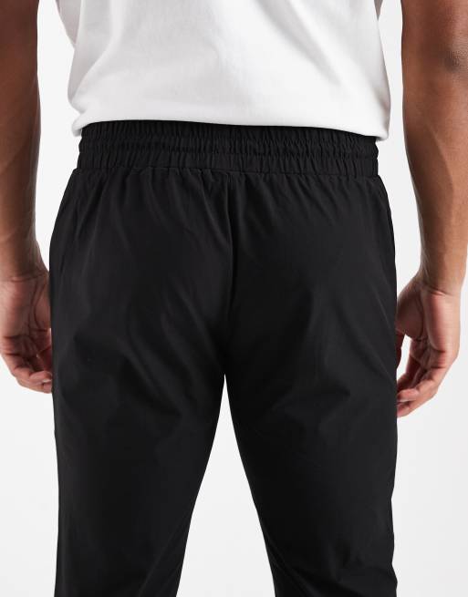 CAPO premium technical nylon slim trousers in black, 4 of 5