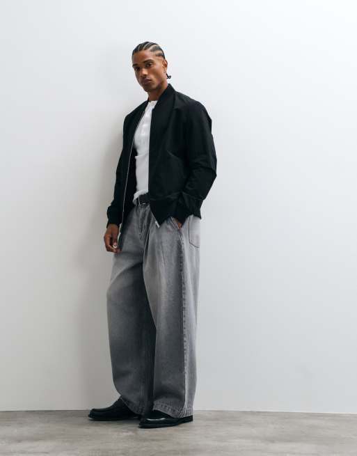 CAPO regular fit bomber jacket in black, 3 of 5