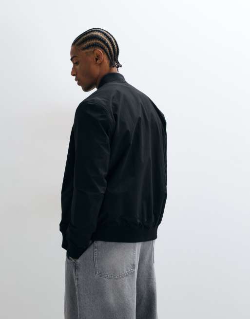 CAPO regular fit bomber jacket in black, 5 of 5