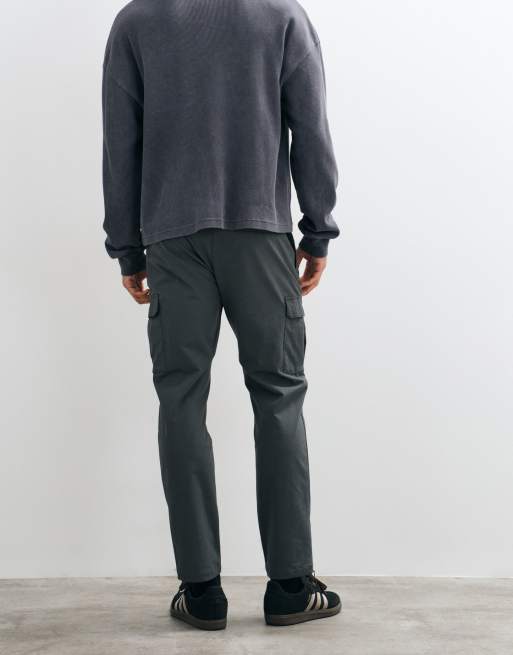 CAPO regular fit cargo pants co-ord in charcoal, 5 of 5