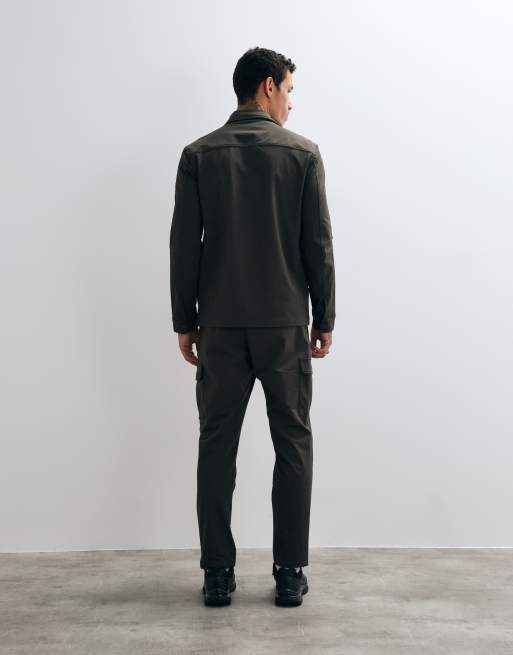 CAPO regular fit cargo pants in khaki (Part of a set), 3 of 5