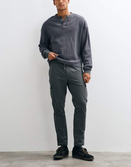 CAPO regular fit cargo trousers co-ord in charcoal, 2 of 5