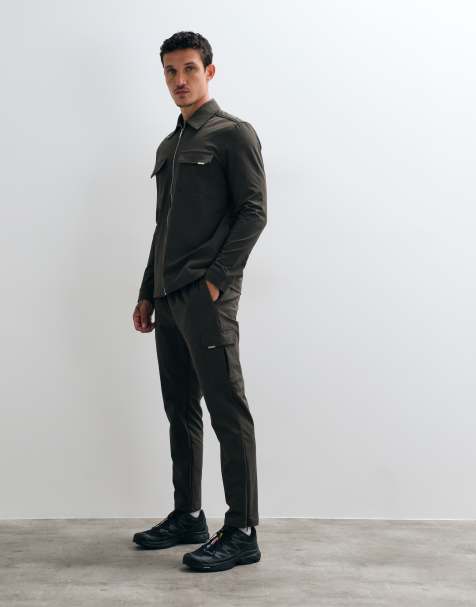 CAPO regular fit cargobyxor set i khaki - view 1
