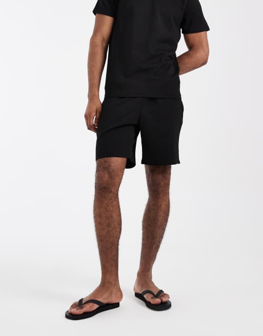 CAPO - Short d'ensemble texturé à imprimé graphique - Noir, 3 de 5