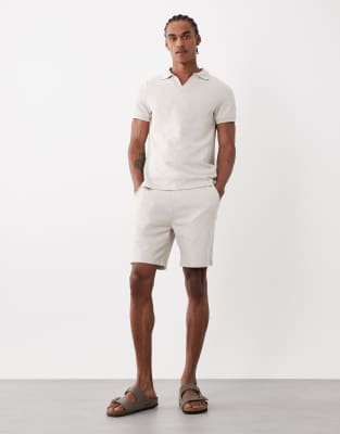 Capo Slubby Jersey Shorts In Gray