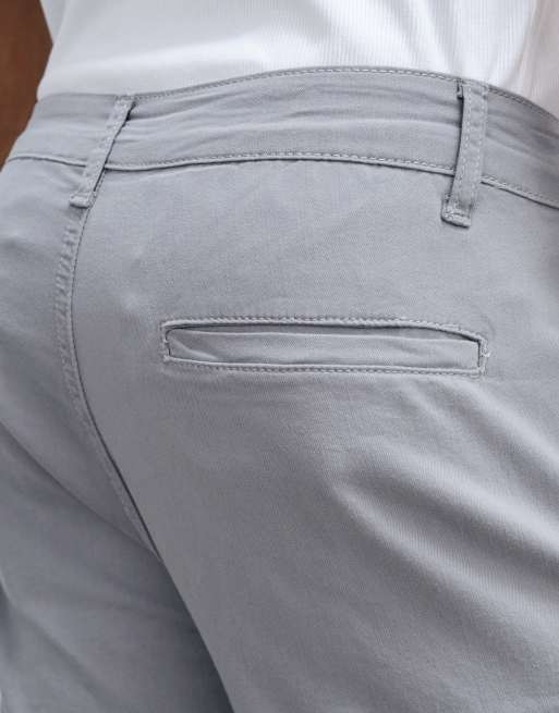 CAPO straight leg cotton-rich chino trousers in grey, 5 of 10