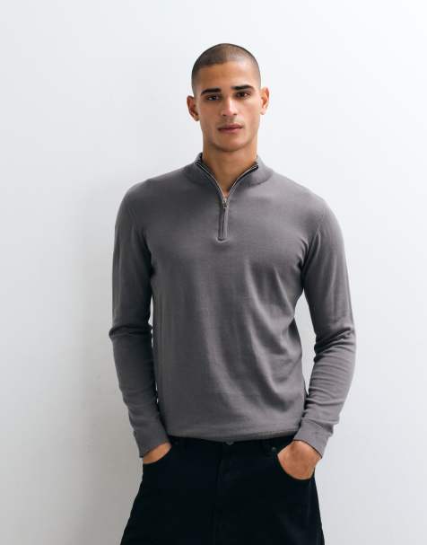CAPO Sweatshirt mit Halbreißverschluss aus 100 % Baumwolle in Anthrazit - view 1