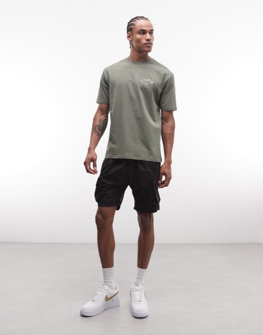 CAPO – T-Shirt in Grün mit „Beach Club“-Logoprint auf dem Rücken, 4 von 5