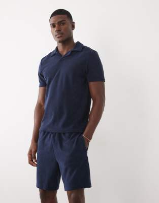 Capo Terrycloth Shorts In Blue