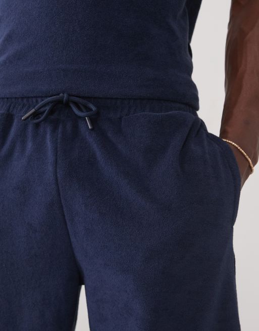 CAPO towelling revere shorts in navy (part of a set), 5 of 7