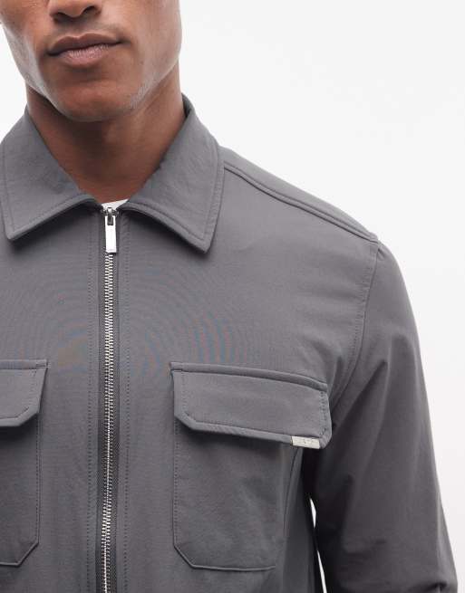 CAPO – Utility-Hemdjacke in Anthrazit im Cargo-Stil, 3 von 5