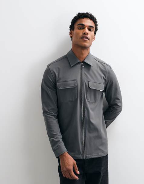 CAPO utility overshirt co-ord in charcoal - view 1
