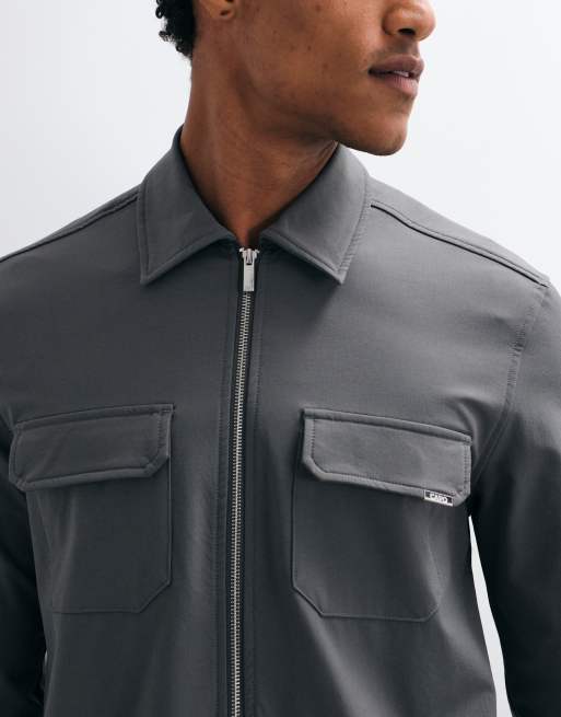 CAPO utility overshirt co-ord in charcoal, 3 of 5