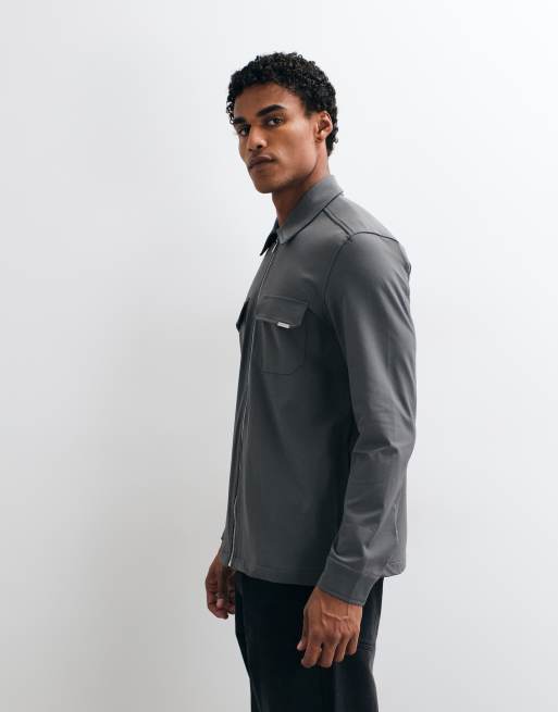 CAPO utility overshirt co-ord in charcoal, 4 of 5