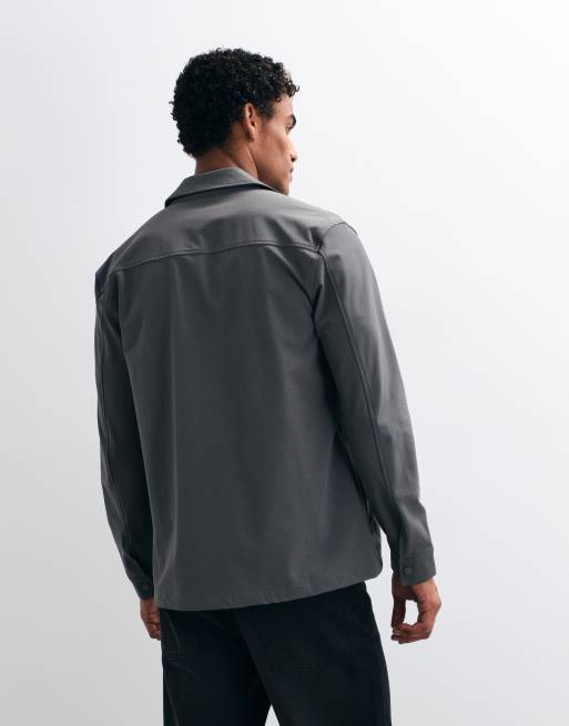 CAPO utility overshirt co-ord in charcoal, 5 of 5